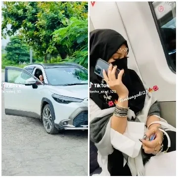 Car Parked and Public Transport Scene