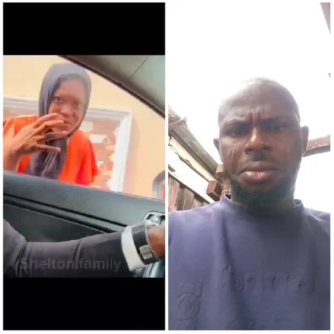 Person Gesturing Outside Car Window