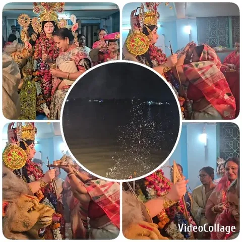 Hindu Ceremony with Flowers and Rituals