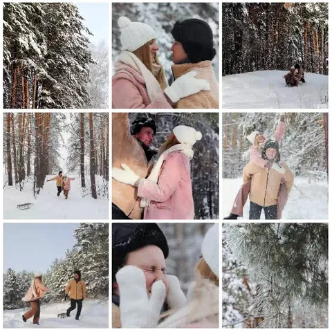 Couple Enjoying Winter Activities Together