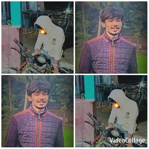 Person Working on Motorcycle Outdoors
