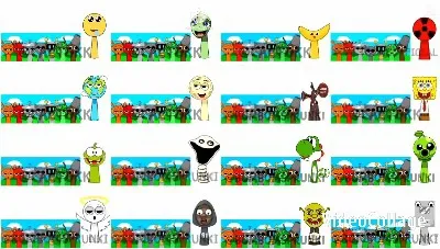 Animated Characters Against Blue Sky