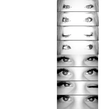 Expressions of Eyes in Black and White