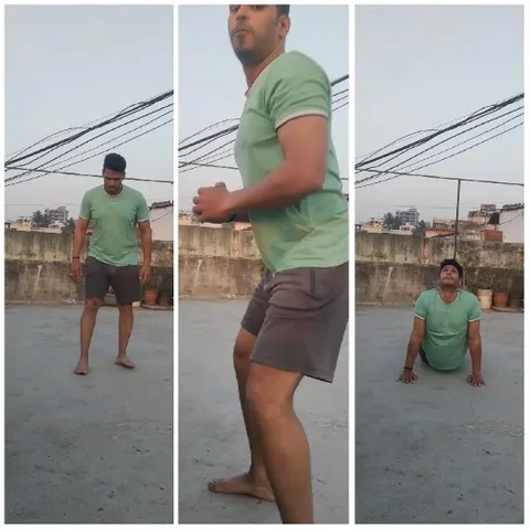 Rooftop Exercises in Different Poses