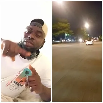 Person with Book and City Night