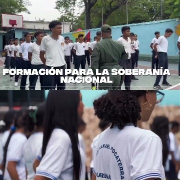 Students in Uniform Outdoors
