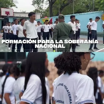 Students in Uniform Outdoors