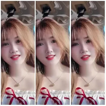 Identical Portraits of Young Woman