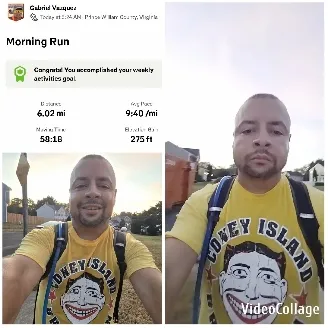 Fitness App Details and Outdoor Selfie