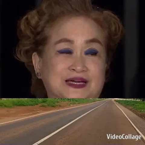 Styled Hair Above Empty Road