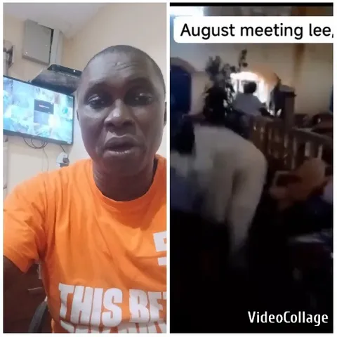 Person in Room and Meeting Scene