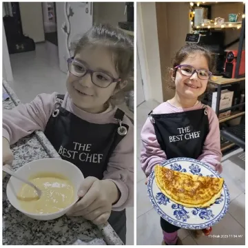Young Chef with Omelet Creation
