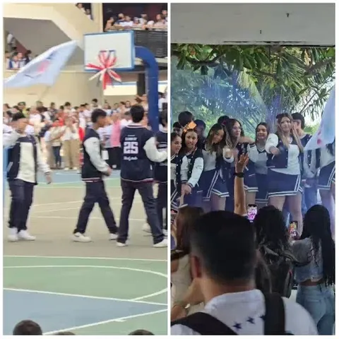 Basketball Court and Cheerleaders