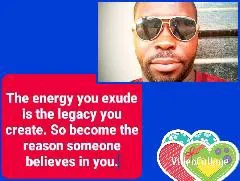 Man with Sunglasses and Inspiring Quote