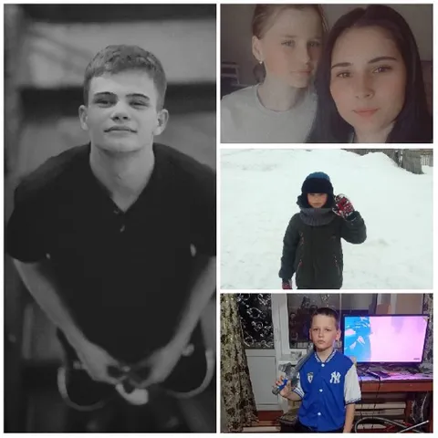 Young Man and Kids in Various Settings