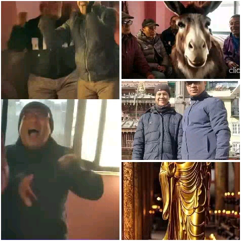 Humorous Moments with Friends and Donkey
