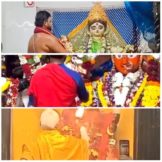 Rituals in Front of Hindu Deity