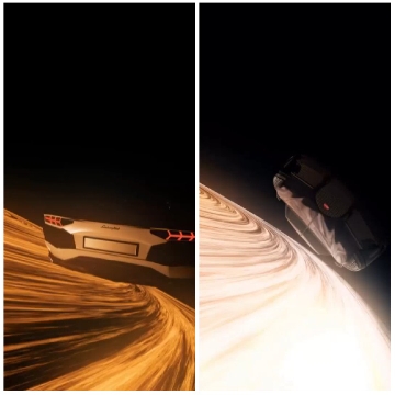 Futuristic Vehicle Above Planetary Surface