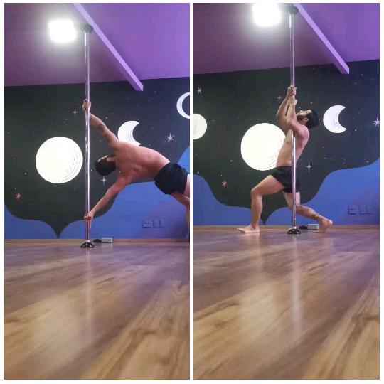 Pole Dancing with Celestial Mural