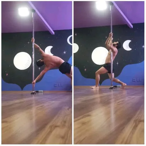 Pole Dancing with Celestial Mural
