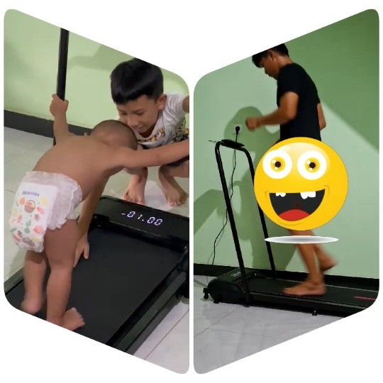 Child and Boy on Treadmill