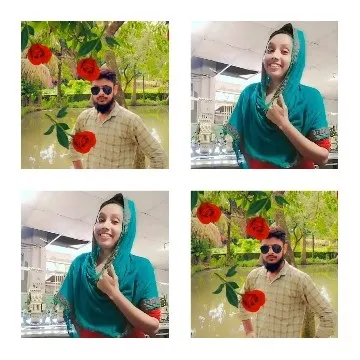 Man with Beard and Woman in Garden