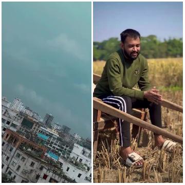 Cityscape and Rural Person Outdoors