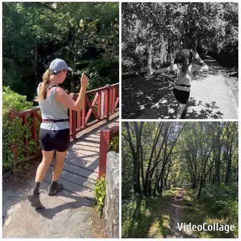 Woman Walking in Nature Scenes