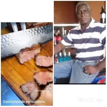 Knife Slicing Meat on Cutting Board