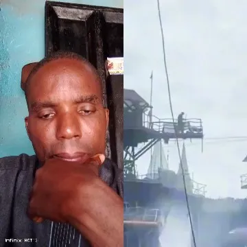 Person Resting with Industrial Background