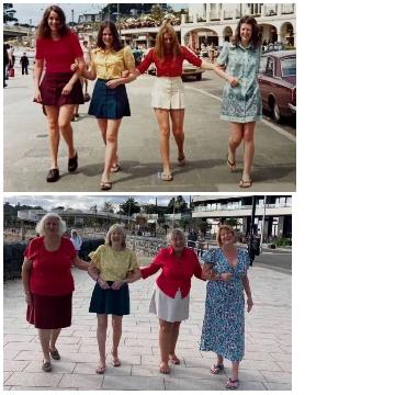 Four Friends Through the Years