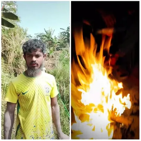 Outdoor Sports Jersey and Fire Close-Up