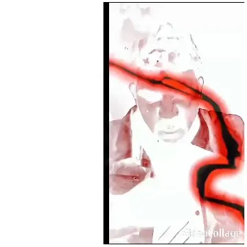 Abstract Portrait with Red Lines