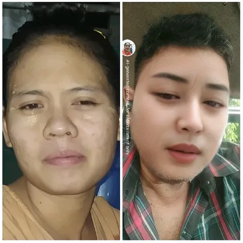 Cosmetic Comparison in Two Portraits