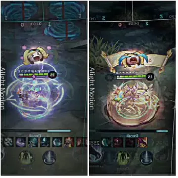 Mobile Game Interface Split-Screen