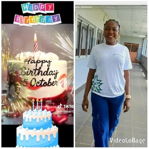 Birthday Cake and Smiling Person