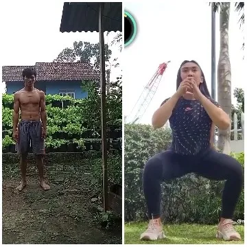 Man and Woman Exercising Outdoors