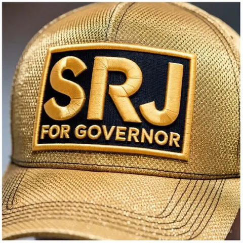 Golden Baseball Cap with Patch