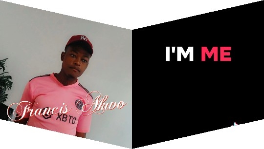 Person in Pink Shirt with Overlay Text