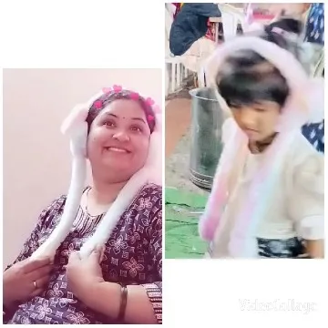 Person with Floppy Ears Headband