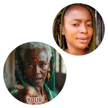 Circular Portraits of Two Individuals