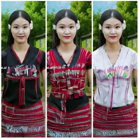 Woman in Traditional Outfits Portraits