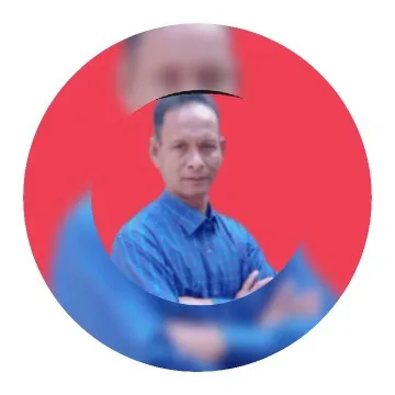 Man in Blue Shirt with Pattern