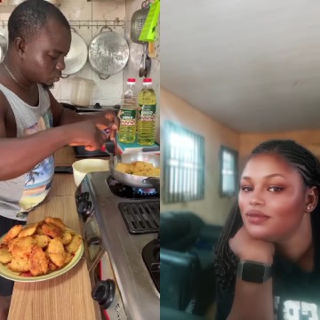 Cooking in Kitchen, Indoor Pose