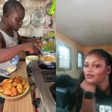 Cooking in Kitchen, Indoor Pose