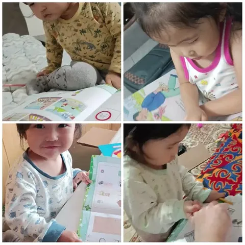 Children Engaged with Books