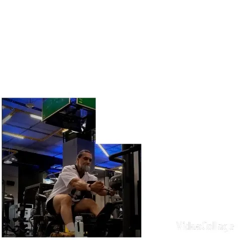 Rowing Machine Workout in Gym
