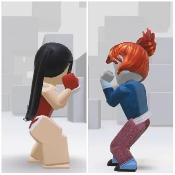 LEGO Figures Facing Each Other