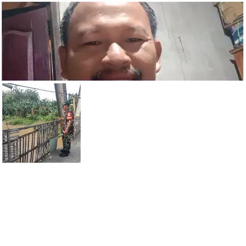 Man's Face and Uniformed Individual
