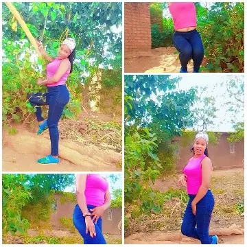 Person Posing Outdoors in Nature